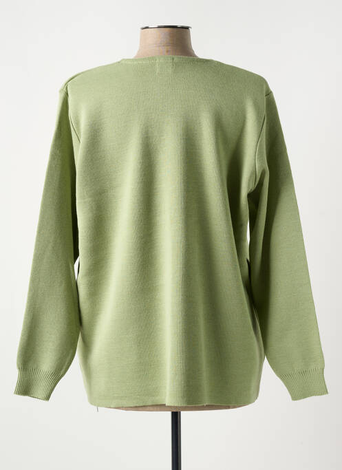 Gilet manches longues vert DUGER pour femme