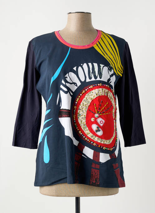 T-shirt bleu S.QUISE pour femme