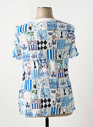 Blouse manches courtes manches courtes bleu S.QUISE femme