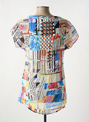 Blouse légère et transparente manches courtes bleu S.QUISE femme