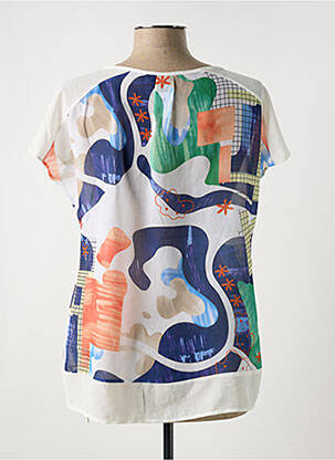 Blouse légère et transparente manches courtes blanc S.QUISE femme