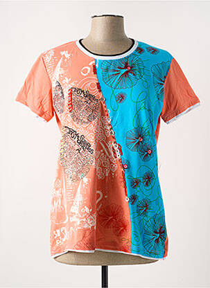 T-shirt coupe cintrée manches courtes orange S.QUISE femme