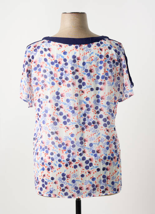 Blouse tissage popeline manches courtes blanc S.QUISE femme
