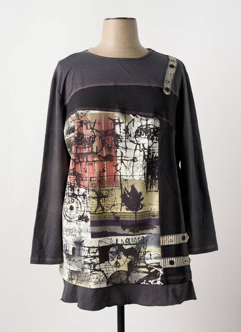 Tunique manches longues gris S.QUISE pour femme