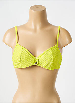 Haut de maillot de bain bretelles élastiquées ajustables haut soutien-gorge balconnet jaune MARIE JO femme