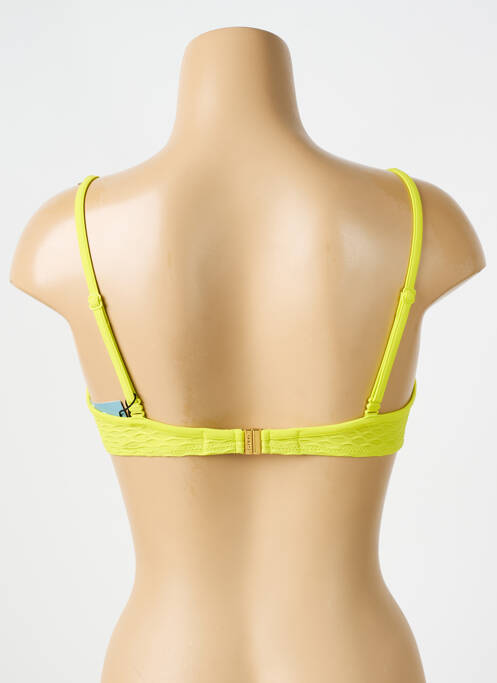 Haut de maillot de bain bretelles élastiquées ajustables haut soutien-gorge balconnet jaune MARIE JO femme