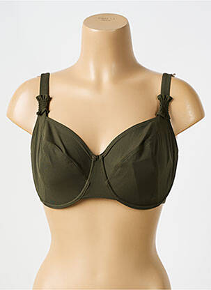 Haut de maillot de bain stretch haut soutien-gorge balconnet vert EMPREINTE femme