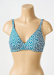 Haut de maillot de bain stretch haut soutien-gorge emboitant vert ANTIGEL femme