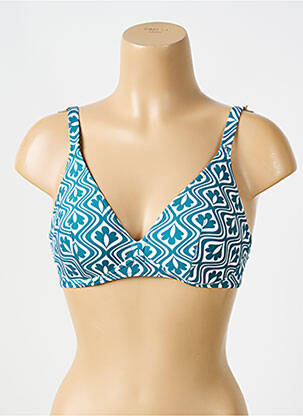 Haut de maillot de bain stretch haut soutien-gorge emboitant vert ANTIGEL femme