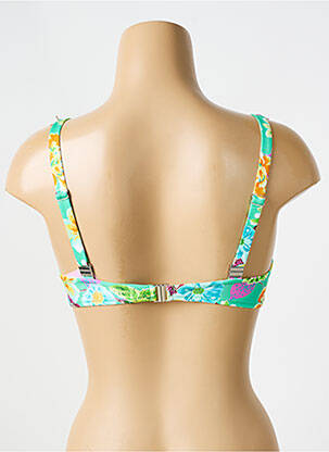 Haut de maillot de bain stretch haut soutien-gorge emboitant vert ANTIGEL femme