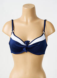 Haut de maillot de bain stretch haut soutien-gorge emboitant bleu ANTIGEL femme