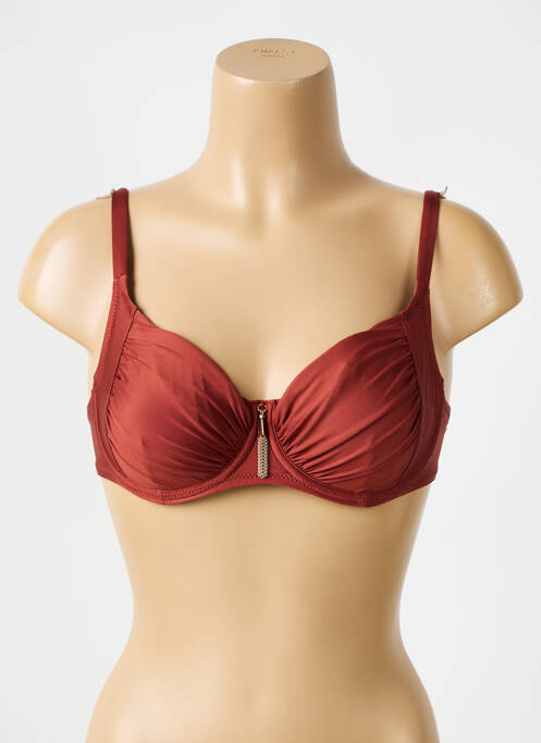 Haut de maillot de bain orange ANTIGEL pour femme