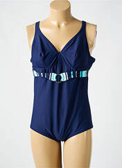 Maillot de bain 1 pièce bleu ANTIGEL pour femme seconde vue