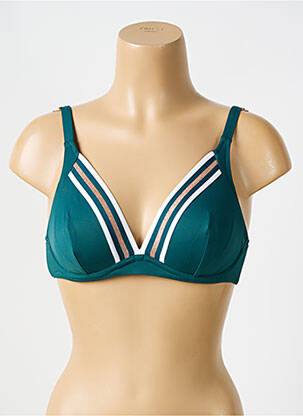 Haut de maillot de bain stretch haut soutien-gorge emboitant vert LISE CHARMEL femme