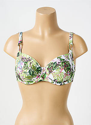 Haut de maillot de bain stretch haut soutien-gorge emboitant vert LISE CHARMEL femme