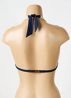 Haut de maillot de bain stretch haut soutien-gorge moulé jaune ANDRES SARDA femme