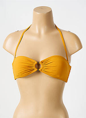 Haut de maillot de bain stretch haut bandeau jaune AUBADE femme