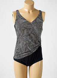 Maillot de bain 1 pièce imprimé fantaisie haut soutien-gorge avec mousse de rembourrage amovible noir ANITA femme