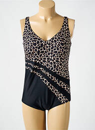 Maillot de bain 1 pièce effet matière satinée haut soutien-gorge moulé noir ANITA femme