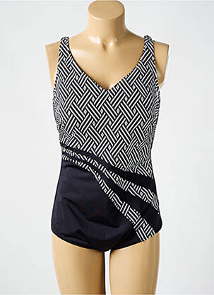 Maillot de bain 1 pièce imprimé fantaisie haut soutien-gorge avec mousse de rembourrage amovible noir ANITA femme
