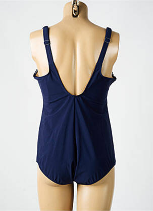 Maillot de bain 1 pièce effet matière satinée haut soutien-gorge avec mousse de rembourrage amovible bleu ANITA femme