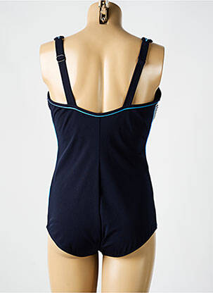 Maillot de bain 1 pièce effet matière satinée haut soutien-gorge moulé bleu ANITA femme