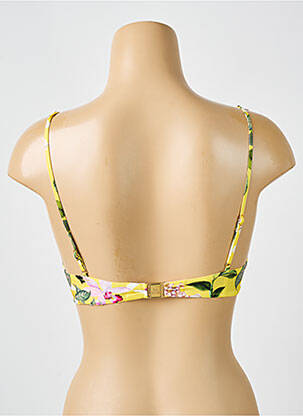 Haut de maillot de bain stretch haut soutien-gorge moulé jaune LISE CHARMEL femme
