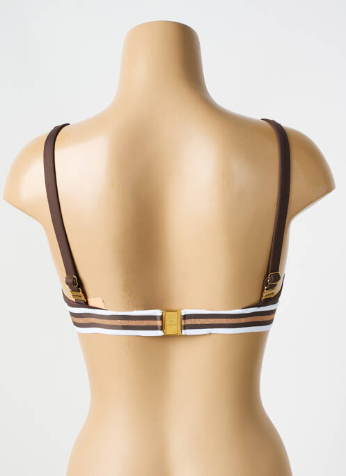 Haut de maillot de bain stretch haut soutien-gorge emboitant marron LISE CHARMEL femme