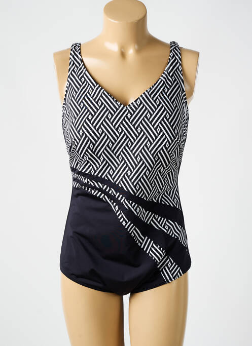 Maillot de bain 1 pièce imprimé fantaisie haut soutien-gorge avec mousse de rembourrage amovible noir ANITA femme