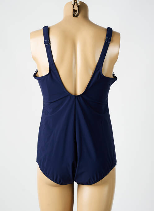 Maillot de bain 1 pièce effet matière satinée haut soutien-gorge avec mousse de rembourrage amovible bleu ANITA femme