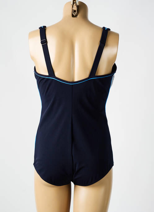 Maillot de bain 1 pièce effet matière satinée haut soutien-gorge moulé bleu ANITA femme