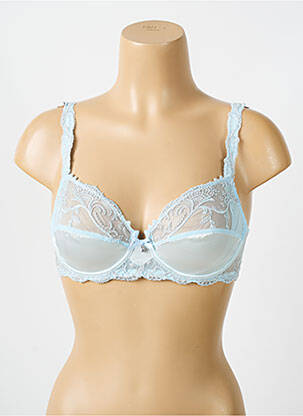Soutien-gorge broderie haut soutien-gorge emboitant bleu LISE CHARMEL femme