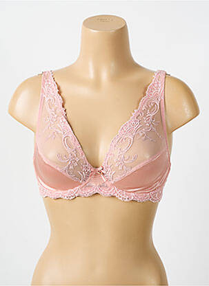 Soutien-gorge effet matière satinée haut soutien-gorge emboitant rose LISE CHARMEL femme