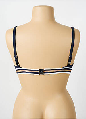 Haut de maillot de bain bretelles élastiquées ajustables bleu ANTIGEL femme
