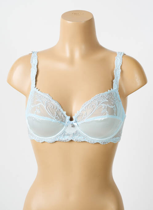 Soutien-gorge broderie haut soutien-gorge emboitant bleu LISE CHARMEL femme