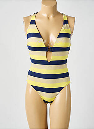 Maillot de bain 1 pièce imprimé fantaisie jaune ANDRES SARDA femme
