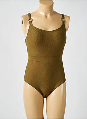 Maillot de bain 1 pièce bretelles élastiquées vert PRIMADONNA femme