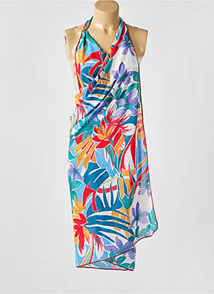 Paréo imprimé fantaisie bleu ANTIGEL femme