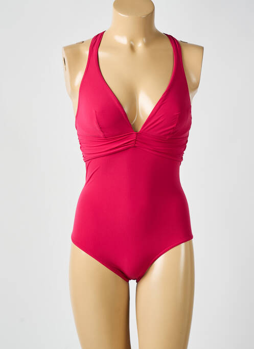 Maillot de bain 1 pièce bretelles élastiquées ajustables rose SIMONE PERELE femme