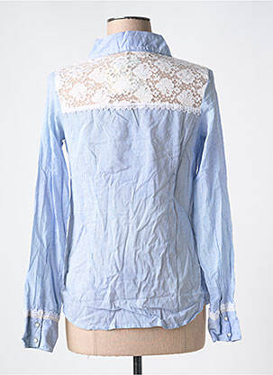 Chemisier coupe cintrée manches longues bleu REDSOUL femme