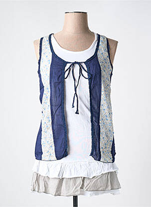 Tunique sans manche coupe cintrée bleu RED SOUL femme