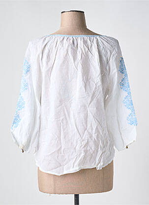 Blouse légère et transparente manches 3/4 blanc REDSOUL femme