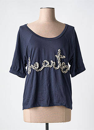 T-shirt stretch manches 3/4 bleu REDSOUL femme