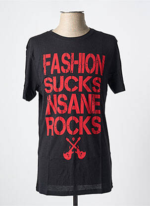 T-shirt coupe cintrée manches courtes noir INSANE homme