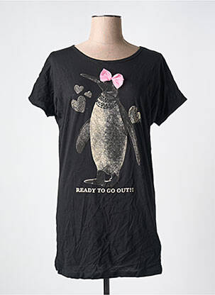 Tunique manches courtes noir REDSOUL pour femme