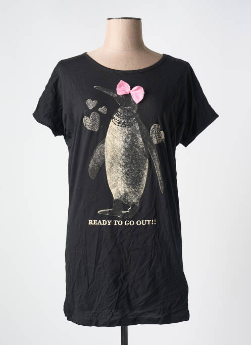 Tunique manches courtes noir REDSOUL pour femme