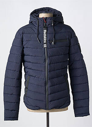 Doudoune poches a capuche bleu REDSKINS homme