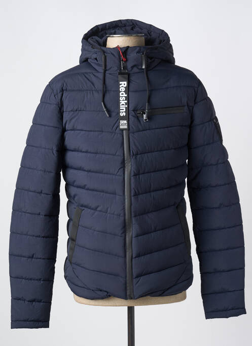 Doudoune manches longues a capuche bleu REDSKINS homme