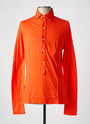Polo manches longues manches longues orange fonce LES GARCONS FACILES homme