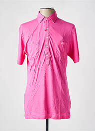 Polo tissage jersey manches courtes rose LES GARCONS FACILES homme